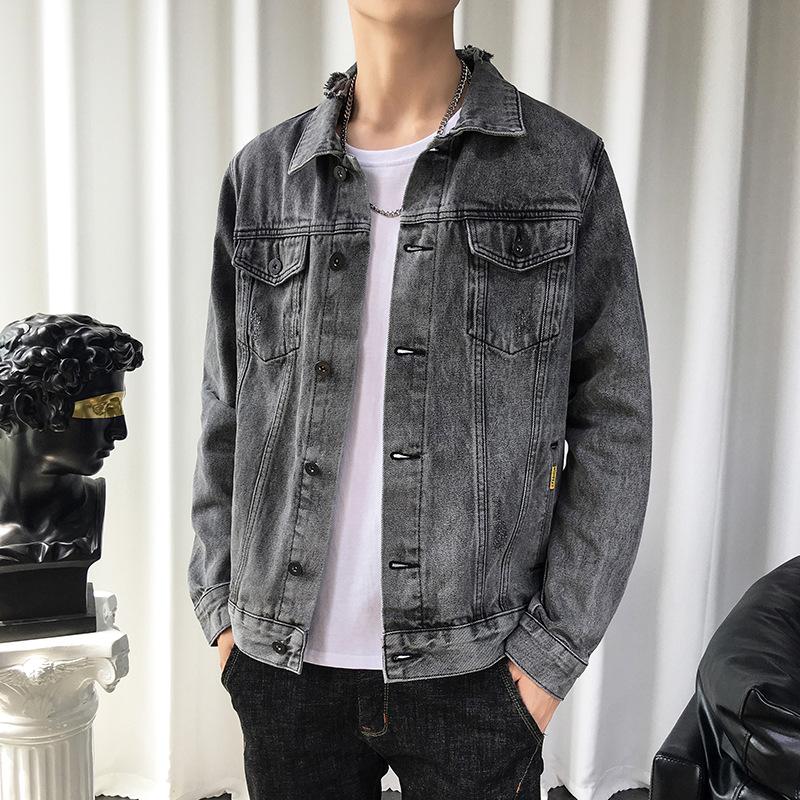 Japanese Harajuku Men's Slim Retro Denim Jacket Top Casual Korean Version