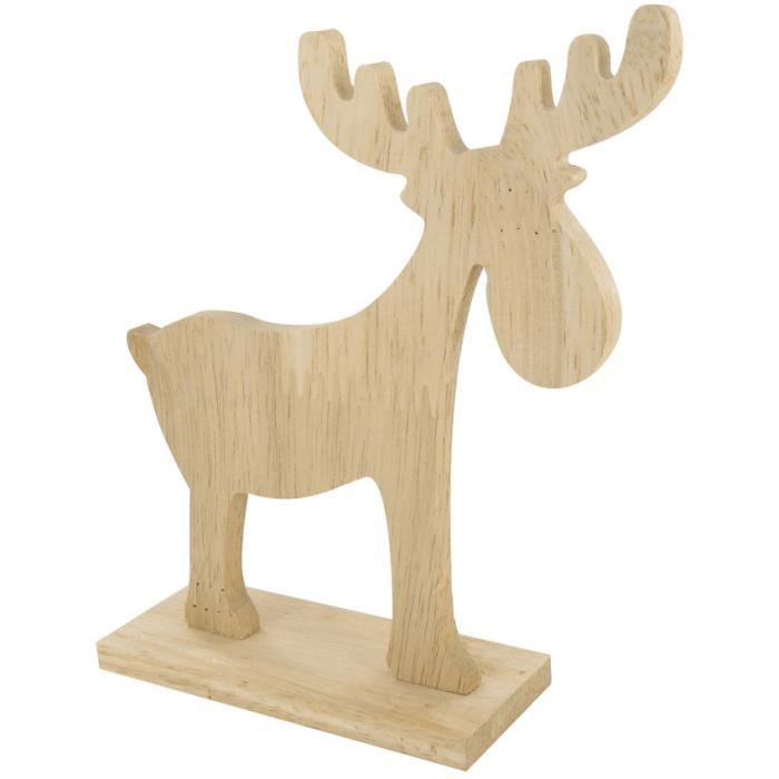 Elan à décorer - Gaspard - Beige - Bois - 12 cm - Mixte