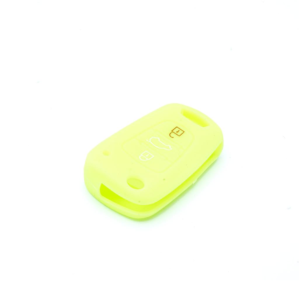 Neon Green Silicone Key Case for Hyundai Kia