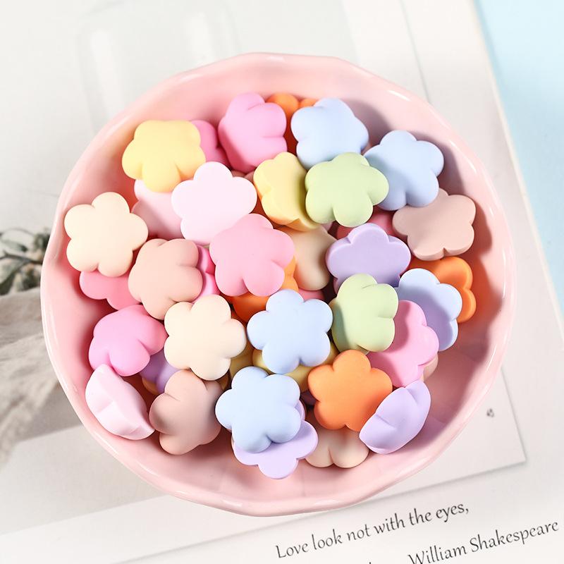 Home Living Hairpin Material DIY Cream Glue Macaron Color Five-pointed 10pcs Phone Case Patch Poreless Plum Love Blossom Patch Matte