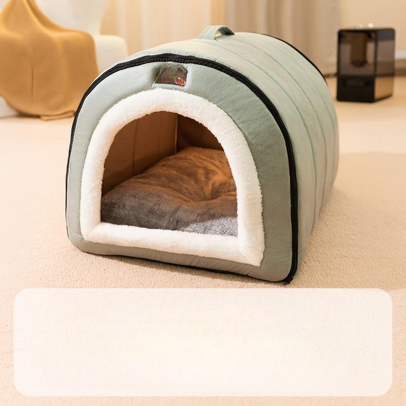 Осенне-зимнее стеганое переносное гнездо для собак, гнездо для кошек, юрта для маленьких и средних собак, закрытое утолщенное гнездо для домашних животных