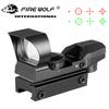 FIRE WOLF 33mm Lens Tactical Holographic 4 Type Reticle Red Green Dot Sight 20mm For Hunting