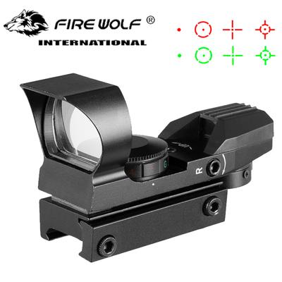 FIRE WOLF 33 мм объектив тактический голографический 4 типа сетки красный зеленый точечный прицел 20 мм для охоты