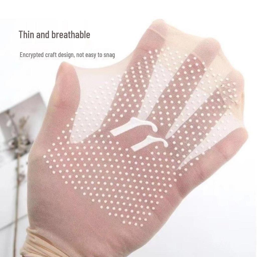 Ultra-Thin Transparent Silicone Anti-Slip Crystal Pantyhose Mid-Tube Socks