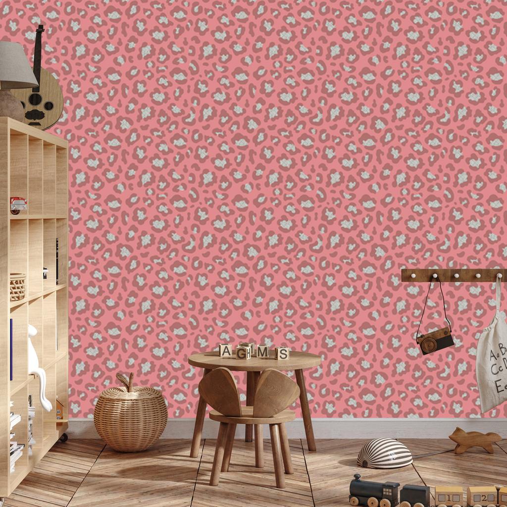 Rose Gold Red and Coral Leather Wallpaper 50x1000