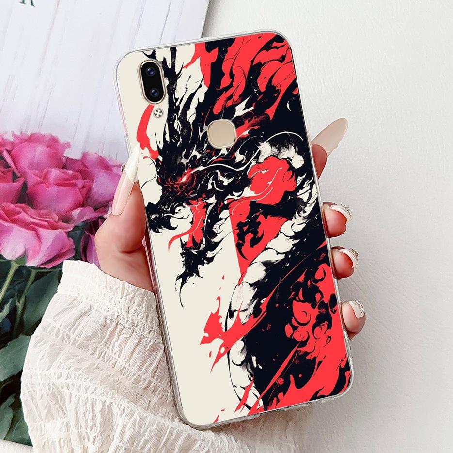 Чехол для Vivo V9 Youth 1727 1726 Милый Чехол с Рисунком Сердечка Мягкий Тонкий Чехол для Телефона Для Vivo Y85 Y89 V 9 Youth VivoV9 6GB Fundas