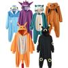 Cartoon Onesie For Kids Gengar One Piece Pajamas Children Kigurumi Halloween Cosplay Costume Party Gift