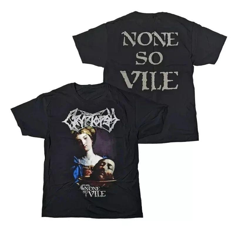 Vintage Rock Tops TNew Summer Cryptopsy Print T Shirt Gothic O Neck Streetwear Casual Loose Tshirt Fans Gift Unisex
