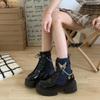 Fashion Female Short Shoes Chunky Women's Ankle Boots Punk Style Combat Platform Booties Black Biker Designer Luxury Footwear Boot Sale