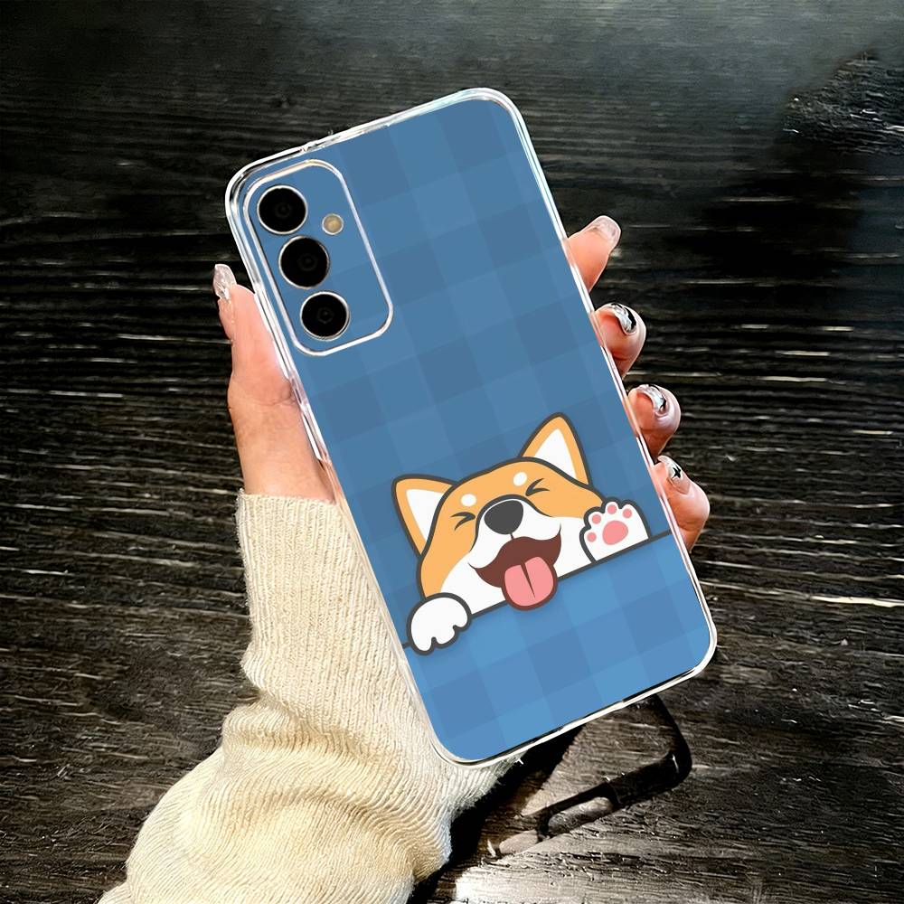 C-Корги Питомец Милый Пес Мультяшный Чехол Для Телефона Для SamsungA10,12,20,21S,30,31,40,50,51,52,70,71 Прозрачный Чехол