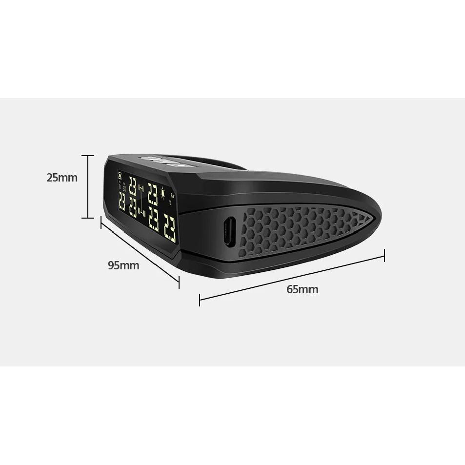 Acceo TPMS Car Tire Pressure Monitoring System Solar Charging 0-8Bar 4/6 External Sensors Real-time Display Auto Alarm