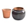 1 Set Flower Pot Dual Layer Shatterproof Plastic Decorative Plant Flower Pot with Water Container for Home