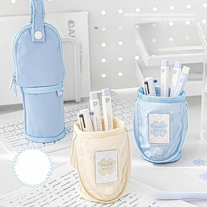 Складной пенал-подставка Функция INS Повседневная сумка для карандашей для студентов Портативный подвесной органайзер для канцелярских товаров для школьных принадлежностей