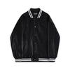 Pi Shuai Contrast Color Leather Jacket Men's Autumn and Winter Loose Baseball Uniform Korean Style Trendy Aviator Leather Jacket