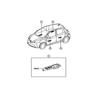 Верхняя панель переднего подлокотника RH 74231-52630-C0 для Toyota Vitz 2010-2014 гг.