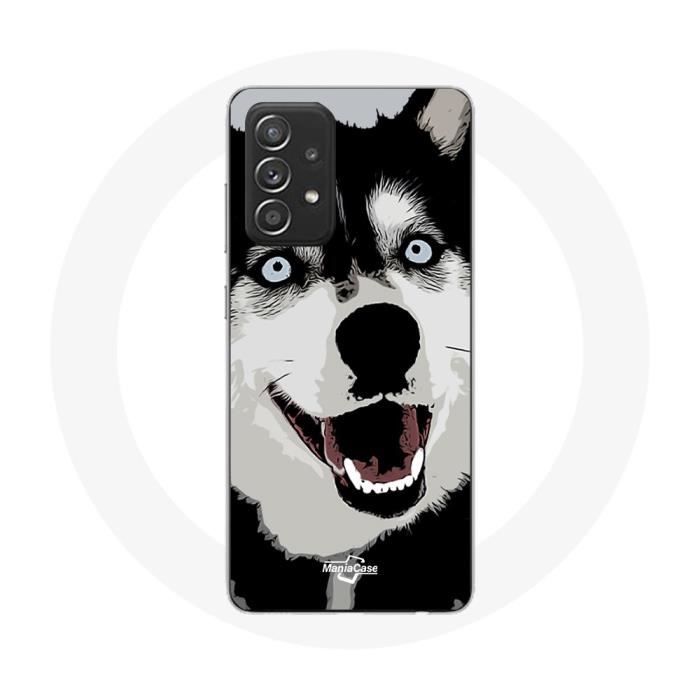 Coque pour Samsung Galaxy A52 Husky de Sibérie Yeux Bleus