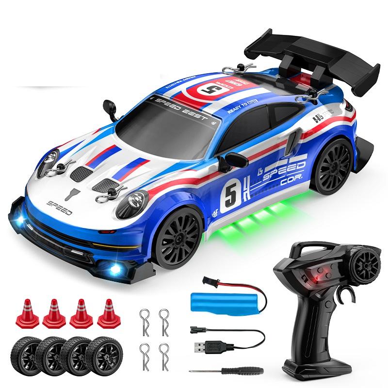 4WD Радиоуправляемая дрифт-машина 1:24 2,4 ГГц Ограниченная серия - Светодиодная подсветка Трюки Дрифт Высокоскоростная гоночная машина Игрушка для мальчика Подарок
