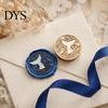 Metal Seal Heads for Scrapbooking Wax Sealing Copper Stamp Head, with Detailed Relief Texture, Round DIY Crafting Shaped Durable Brass Wedding