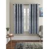 Pack of 2  Polyester Velvet Copper Printed Window Curtains (Grey)