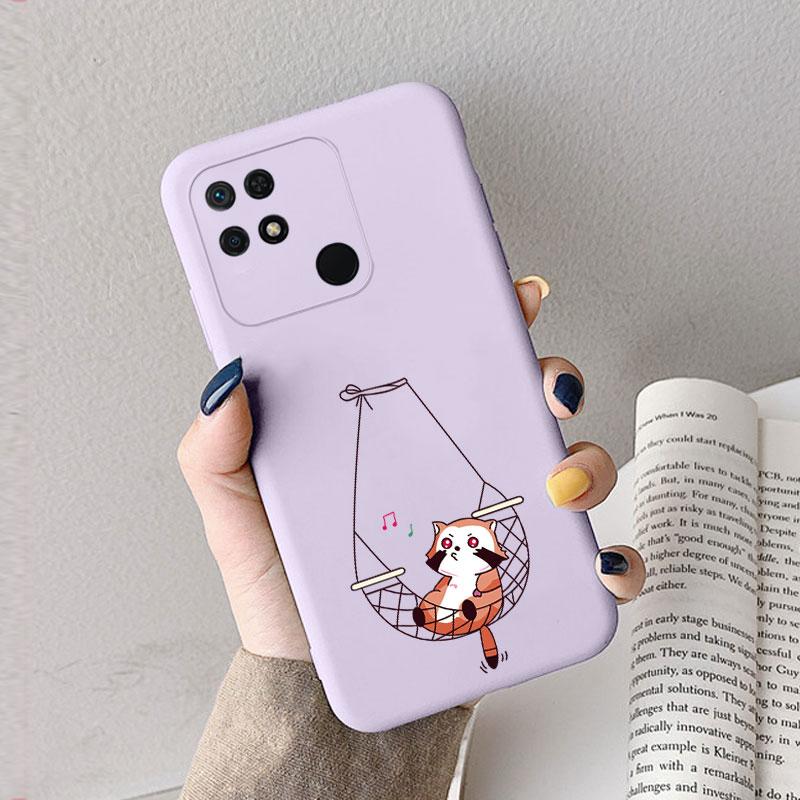 Чехол для Redmi 10 10C 10A Милое Сердце Цветок Задняя Крышка Мягкий Силикон Матовый Защитный Funda для Xiaomi Redmi 10C Redmi10 Сумка