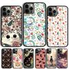 Милый чехол для телефона с узором из цветов и животных Кошка для iPhone 17 Air 15 16 Чехол 11 13 14 Pro Max 12 Plus Max Fundas