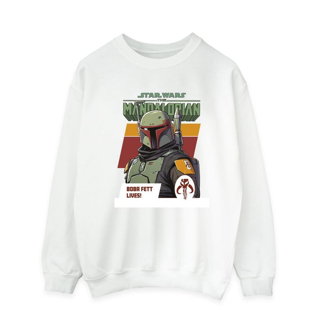 Star Wars Mens The Mandalorian Boba Fett Lives Sweatshirt