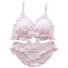 Sweet And Cute Eared Girl Underwear Female Japanese Student Small Chest Gathering Thin Non Steel Hoop Bra Set