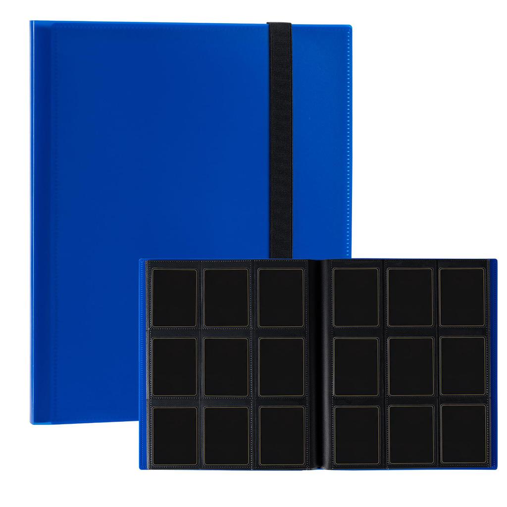 1Pc Card Binder 9-Grids 360 Trading Card Holder Book PP Cover Binder For Cards Durable Side Loading Card Book With Gaming Cards