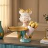 Deer Figurine with Tray Beautiful Deer Statue with Tray Tabletop Organizer Lovely Compact for Entryway, Dresser