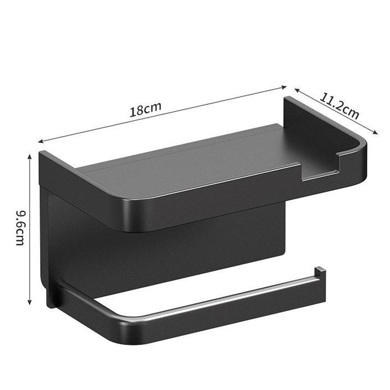 1шт. Настенный держатель для туалетной бумаги с клеем, без сверления, с полкой для хранения