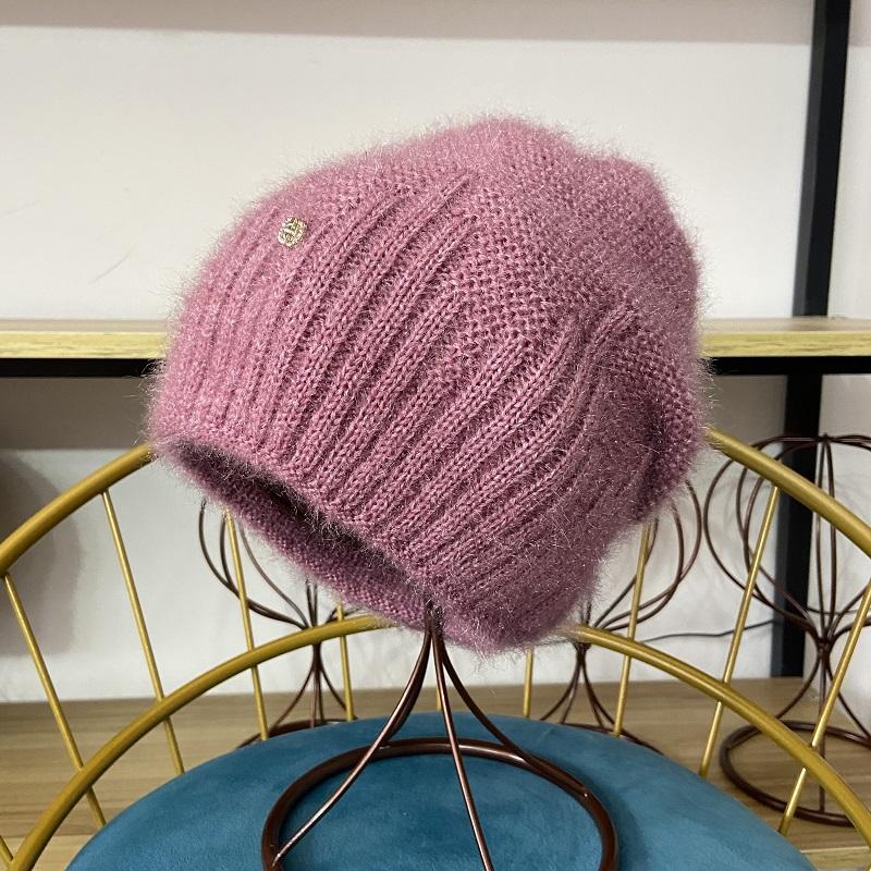 Зимние шапки для женщин, теплые толстые шапочки для девочек, уличные головные уборы, вязаные черепа, эластичные новые полосатые женские повседневные шапки со стразами