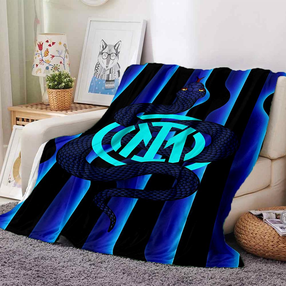 Snake Inter Milan Logo Blankets Flannel Printed Breathable Warm Throw Blanket for Home Office Bedspreads 0708a92