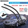 Car Wiper Blade For Mercedes Benz E-Class W211 26";+26"; 2003-2009 Auto Windscreen Windshield Wipers Blades Fit Side Pin