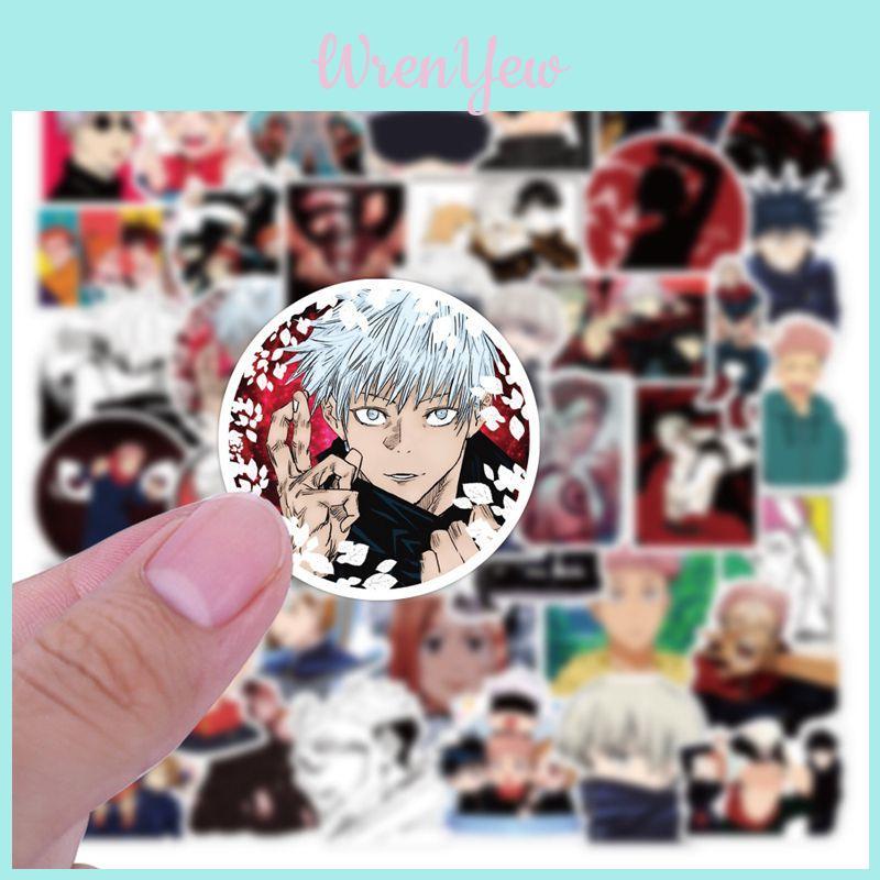 Уникальная коллекция водостойких наклеек Jujutsu Kaisen 50/100 шт. Для скейтбордов и не только