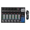 Sound Mixer Professional 7 Channel BT USB Interface Led Indicator Light Sound Mixing Console for