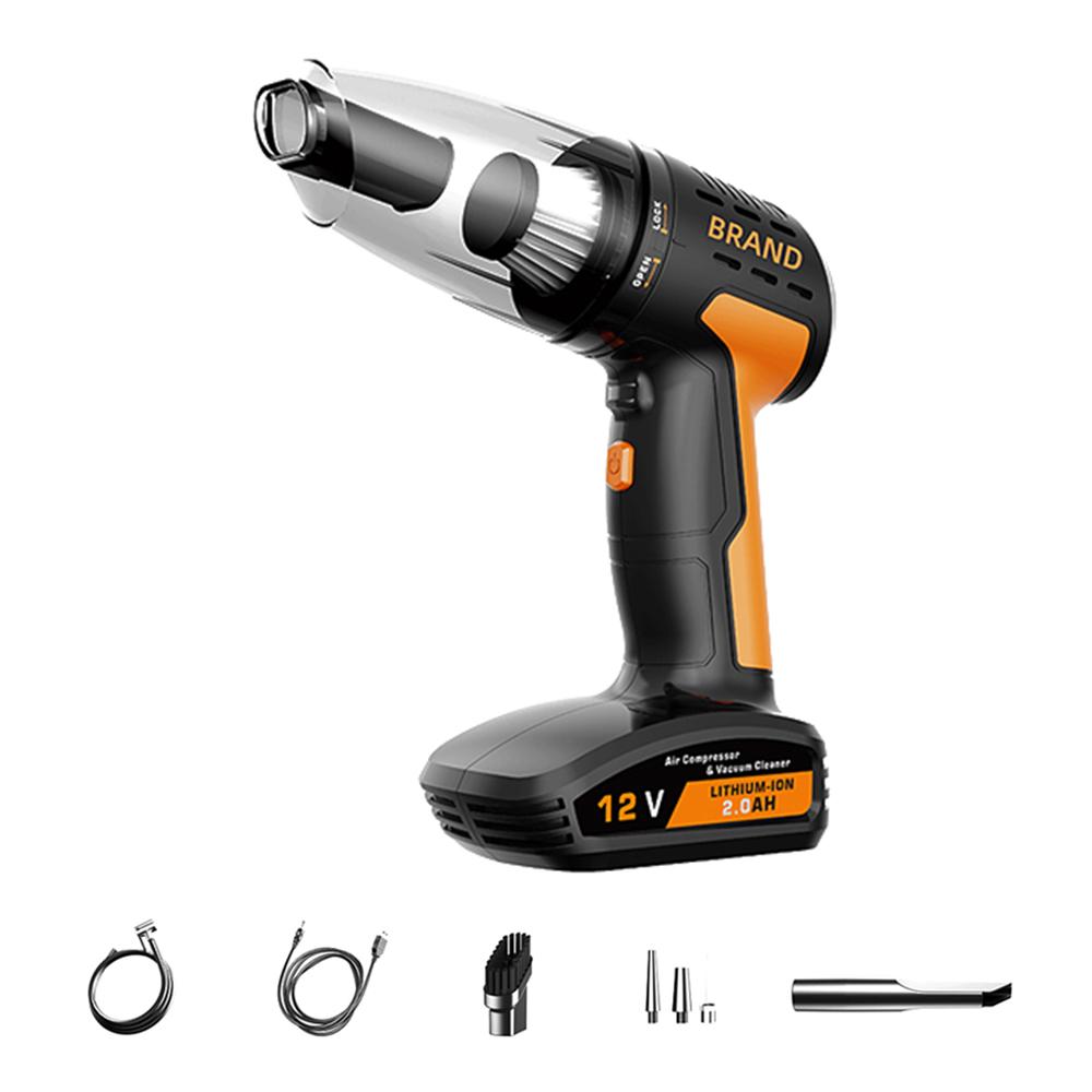 Многофункциональный автомобильный пылесос высокой мощности, беспроводной перезаряжаемый автомобильный насос для накачивания шин, цифровой