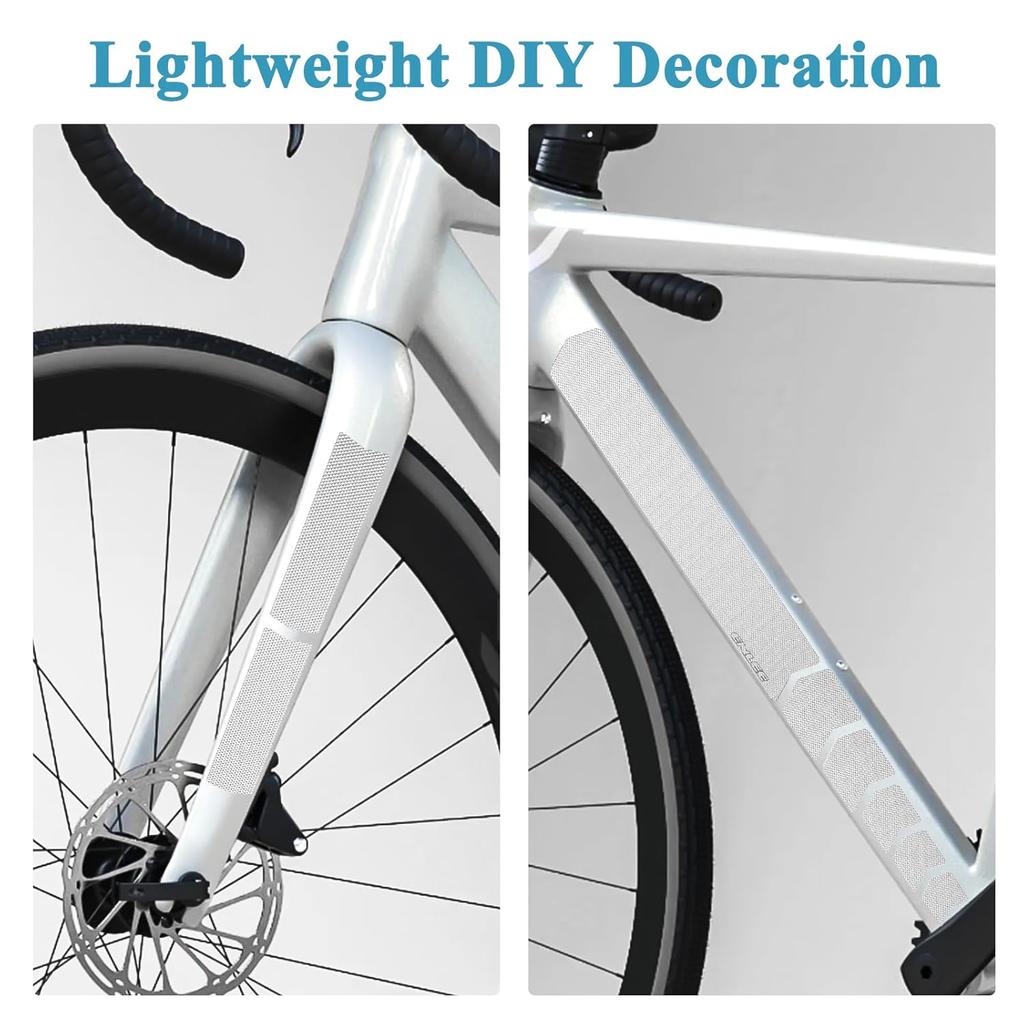ENLEE Bike Frame Protection Tape, Non-Yellowing Transparent Bike Frame Protection Kit, Clear Honeycomb PVC Anti-Scratch Protector For MTB/Road/Gravel