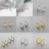 Korean Style S925 Sterling Silver Gold-Plated Diamond Earrings for Women