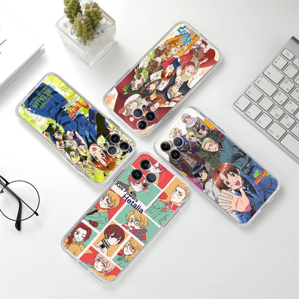Мультяшный чехол Hetalia Axis Powers для телефона IPhone 11 13 16 12 17 14 15 Pro Max Plus Мягкая прозрачная задняя крышка Coque