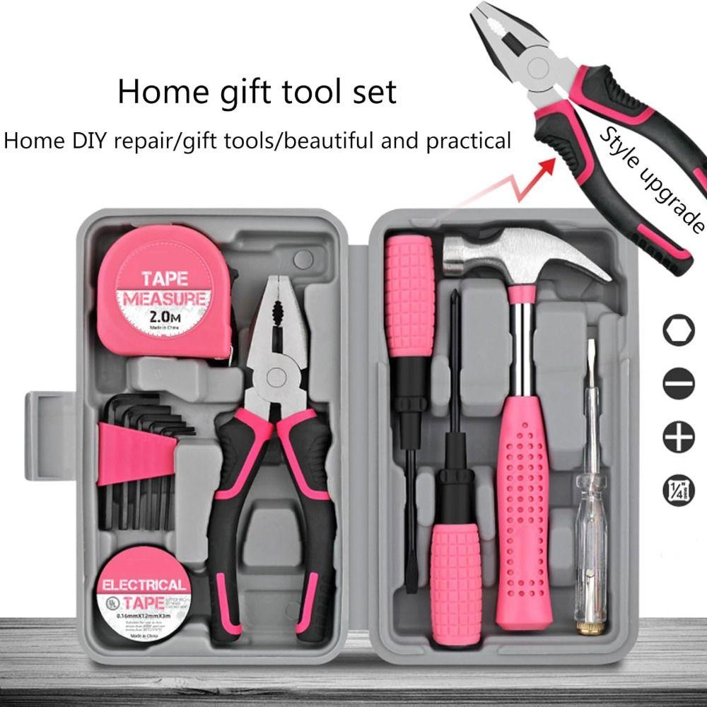 All-in-One Household DIY Tool Kit Compact Heavy Duty Hand Tool Kit Professional Mini Tool Box Set Home Improvement