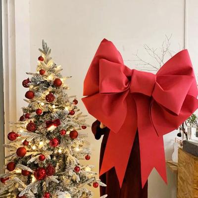 Рождественский большой бант, украшение на свадьбу, большой бант, украшение для праздничного венка на елку, крыльцо, окно, дверь, декор