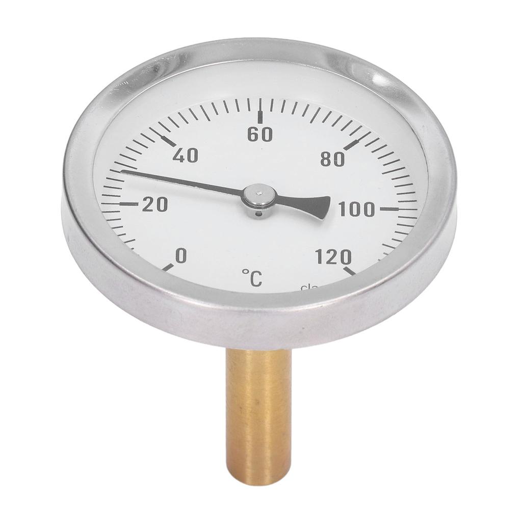63mm Dial Thermometer Barbecue Pointer Type Thermometer 0‑120 Degrees C Bimetallic Temperature Gauge for