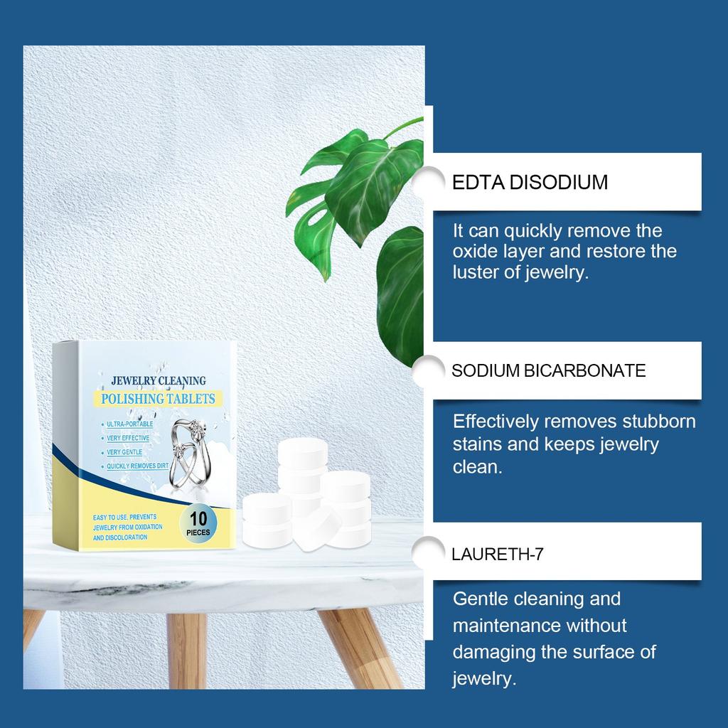 Таблетки для чистки ювелирных изделий, очистители ювелирных изделий, отбеливатели ювелирных изделий, восстановление, дезактивация, техническое обслуживание, чистка, ювелирные кольца, цепочки для часов