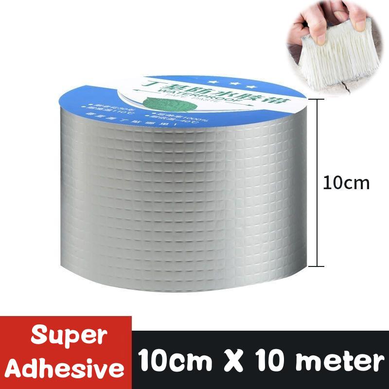 Водонепроницаемая лента, устойчивая к высоким температурам, алюминиевая фольга, утолщенная бутиловая лента, настенная лента для бассейна, крыши, трещина, ремонт воздуховодов, герметичная самоклеящаяся лента