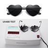 Metal Frame Vintage Polarized Glasses Eyewear Heart-Shaped Glasses Women Heart Sunglasses