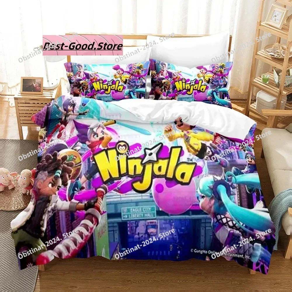 Игра Ninjala Комплект постельного белья Односпальный Двуспальный Полный Королевский Размер Размеры Комплект постельного белья Взрослый Детская спальня Пододеяльники 3D Печать Молодой