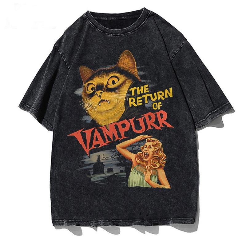 Футболка The Return Of Vampurr Мужская С круглым вырезом Крутые летние футболки С коротким рукавом Модные топы