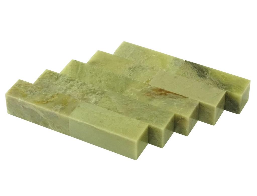 Kobaido Seal Carving Material, Aota Stone (18mm X 50mm), Aota Blue and White Seal, 1.8cm Square [Set of 10]