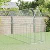 VidaXL Cage for Chickens Silver 400x100x190 Cm Galvanized Steel, Chicken Coop, Chicken Run, Chicken Coop with Run 172551
