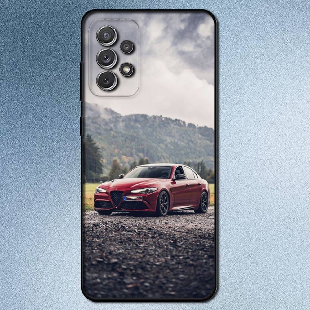 A- Alfa-es Cool R-Romeos Car Phone Case For Samsung S25,S24,S21,S22,S23,S30,Ultra,S20,Plus,Fe,Lite,Note,10,9,5G Black Cover